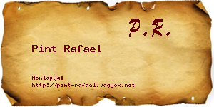 Pint Rafael névjegykártya